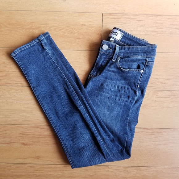 PAIGE Verdugo Ankle Dark Wash Jeans - Picture 1 of 8